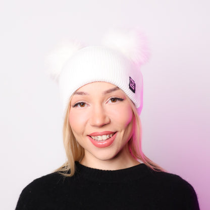 Arctic Pom Beanie - Valkoinen