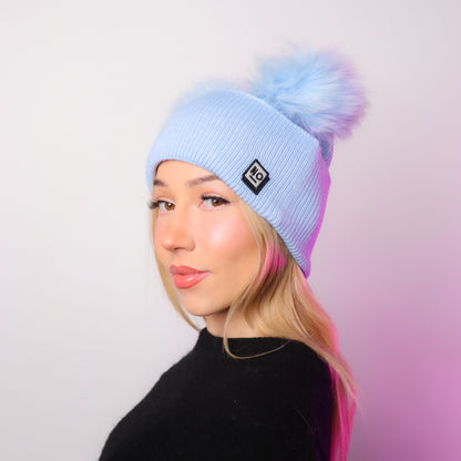 Arctic Pom Beanie - Baby blue