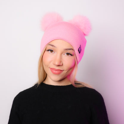 Arctic Pom Beanie - Pinkki