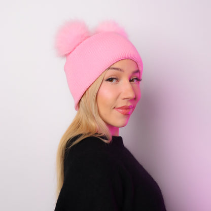 Arctic Pom Beanie - Pinkki