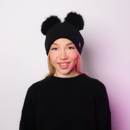 Arctic Pom Beanie - Musta