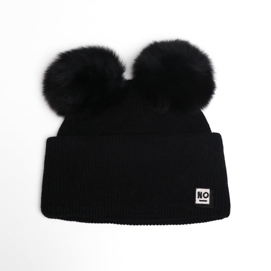 Arctic Pom Beanie - Musta